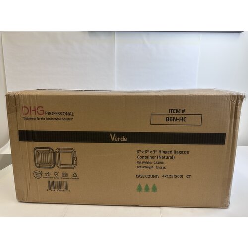 6x6 Molded Fiber Container